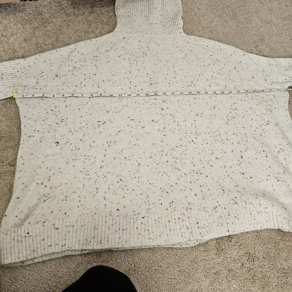 LOFT Oversized Speckled Cowl Neck Tunic Sweater S